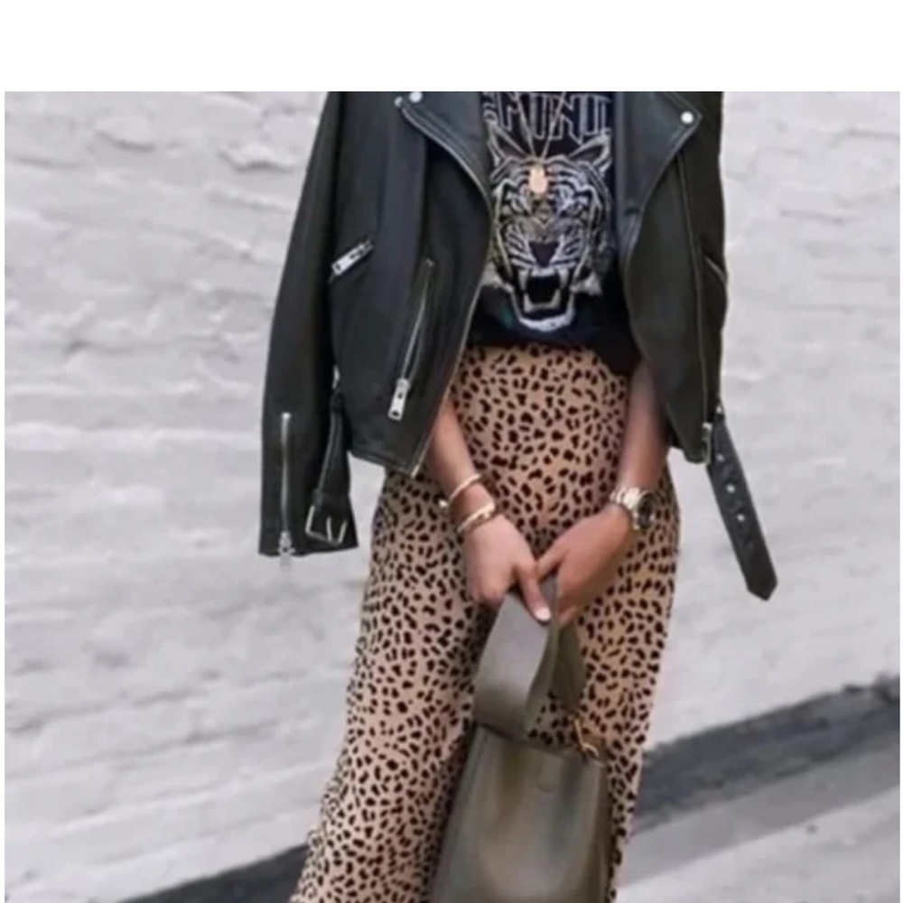 Rachel Zoe Cheetah Midi Skirt